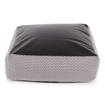 Esupersave เก้าอี้ Beanbag ทรงสีเหลี่ยม (ลายเส้นหยัก สีขาวดำ)