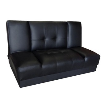 PT โซฟาปรับนอน 2 ที่นั่ง หุ้มหนัง PVC รุ่น SF-2 (สีดำ)