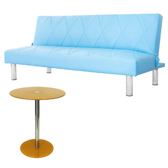 U-RO DECOR DIAMONDโซฟาเบด3ที่นั่ง(สีเขียว) +โต๊ะข้าง รุ่นโตรอนโต-TORONTO -สีเหลือง