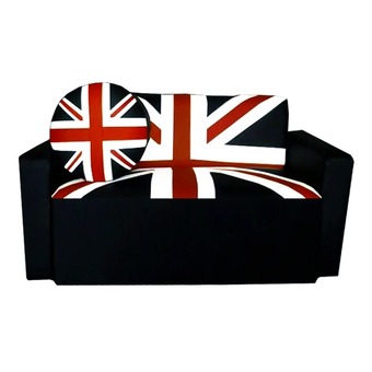 PT โซฟาลาย Kingdom 2 ที่นั่ง พร้อมสตูล 1 ที่นั่ง หุ้มหนัง PVC รุ่น SF-7 (สีดำ)