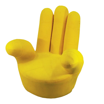 PTโซฟาผ้าทรงนิ้วมือ ขนาด90ซม.รุ่นFF-627 (สีเหลือง)