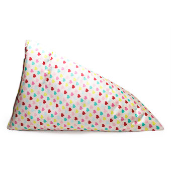 Esupersave เก้าอี้ Beanbag ทรงชีส (ลายรูปหัวใจดวงเล็ก)