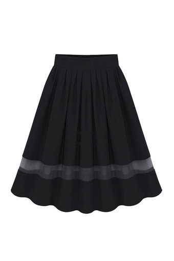 Elegant Organza Silk Pleated Skirts