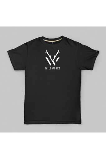WildWorks Animal Men T-shirt รุ่น Standard เสื้อยืดผู้ชายคอกลม-ดำ