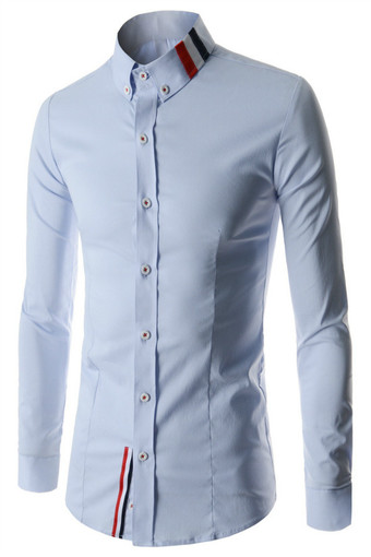 Reverieuomo CS41 Single-Breasted Shirt Blue