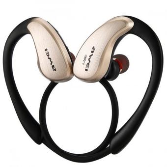 Awei หูฟังบลูทูธ Waterproof Sports Wireless Bluetooth Headset Headphone Built-in NFC Compatible for WP/ Android /IOS Smart Phone - สีทอง
