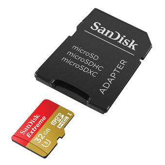 Sandisk MicroSD Extreme Class 10 40/90 MB/s - 32GB with Adapter (SQXNE-032GGN6A)