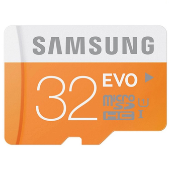 Samsung เมมโมรี่การ์ด Micro SD Card Class 10 32GB 48MB/s EVO (สีส้ม)