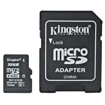 Kingston Micro SD microSDHC SDHC TF Memory Card Class10 High Speed 32GB (สีดำ)
