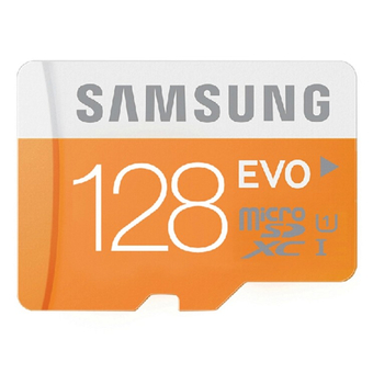 Samsung เมมโมรี่การ์ด Micro SD Card Class 10 128GB 48MB/s EVO (สีส้ม)
