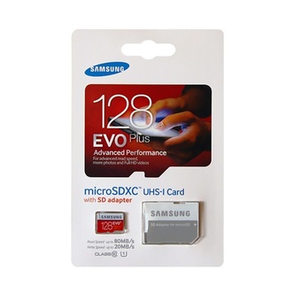 Samsung 128GB EVO Plus Micro SD with SD Adapter (80MB/s)