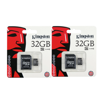 Kingston Memory Card Micro SD SDHC 32 GB Class 10 คิงส์ตัน เมมโมรี่การ์ด 32 GB รุ่น แพ็ค 2ชิ้น
