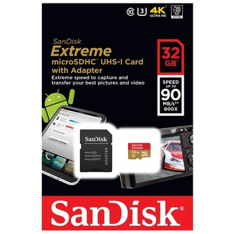 SanDisk 32GB Extreme Micro SD 600x (90MB/s)