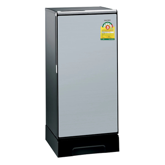 Hitachi ตู้เย็น 1 ประตู พร้อมชั้นวางกระจกแก้วนิรภัย รุ่น R-64V4 ​​​ขนาด 6.6คิว - (สีเงิน)