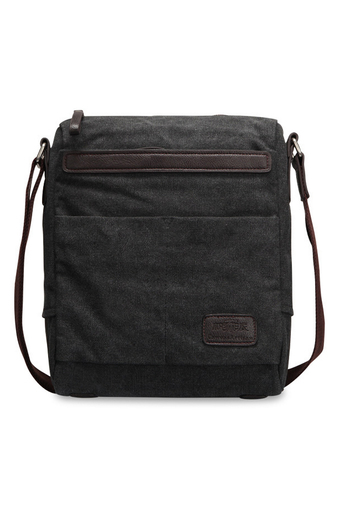 CANVAS ARTISAN กระเป๋าสะพาย Shoulder Bag สไตล์ Messenger Bag (สีดำ)