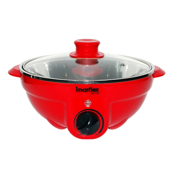 Imarflex หม้อสุกี้อเนกประสงค์ รุ่น EP-748 1.5 ลิตร (สีแดง)