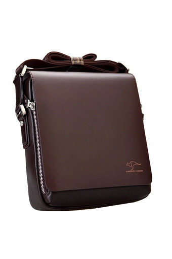 4361BR Synthethic Leather Messenger Bags for Men Brown
