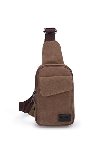 MUZEE Man&#039;s Shoulder Bag Messenger Bags canvas bag-coffee - Intl