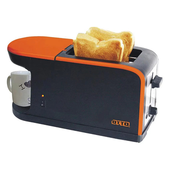 OTTO เครื่องปิ้งขนมปังพร้อมเครื่องชงกาแฟ รุ่น CM-020 (สีส้ม)