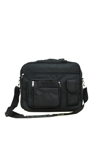 MilesKeeper กระเป๋าสะพายใส่เอกสารและโน๊ตบุ๊ค ขยายขนาดได้ ทนทาน รุ่น MSG01 (Black)