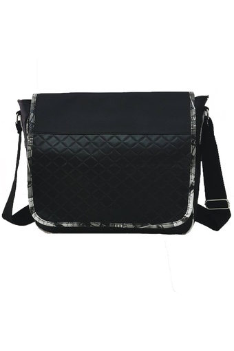 กระเป๋าสะพายหนังเมสเซนเจอร์ (Black)