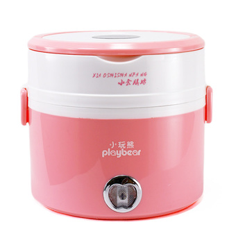 Play Bear กล่องหุงข้าวอเนกประสงค์แบบพกพา รุ่น DFH-2013 (สีชมพู)