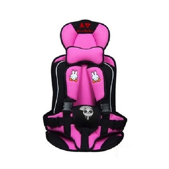 Madamphooh คาร์ซีทแบบพกพา (Child Car Seat) ที่นั่งในรถสำหรับเด็ก (สีชมพู)