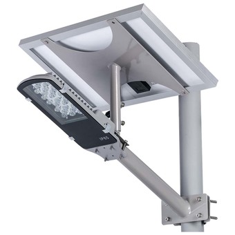 Lighttrio โคมไฟถนนโซล่าร์เซลล์ กำลังไฟ 24วัตต์ พร้อมขายึดแผงโซล่าร์และขายึดเสาไฟ รุ่นSOLAR-ST24