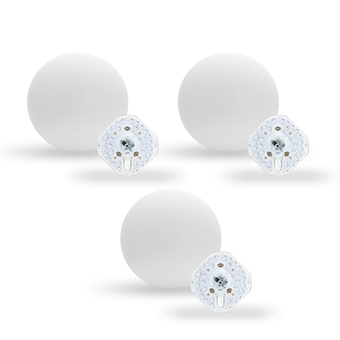 Lighttrio แพค3 โคมไฟแอลอีดีเพดานแบบกลมสำเร็จรูป พร้อมหลอด LED 16 วัตต์ สีDay light ขนาด 35cm.