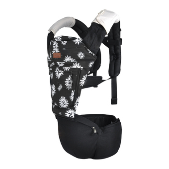 Bebear เป้อุ้ม Hipseat 5in1 พร้อมที่นั่งคาดเอว ผ้ากันน้ำลาย แยกส่วนได้ (สีดำ)