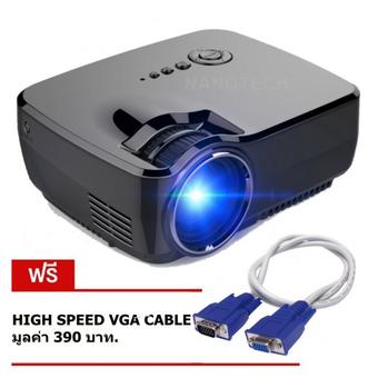 Nanotech สมาทร์โปรเจคเตอร์ Smart Android 4.4 OS Google play Built-in wifi and Bluetooth Home Theater Video - ฟรีสาย VGA