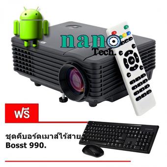 Nanotech RD805 Android Wifi built in android Mini Projector 800 Lumens LCD - ชุดคีย์บอดเมาส์ไร้สาย