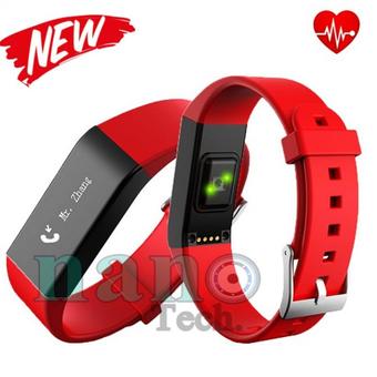 Nanotech Vidonn A6 Heart Rate Wristband Smart Watch Sleep Monitor Fitness Tracker Waterproof IP67 Bracelet for IOS&amp;Android - Red