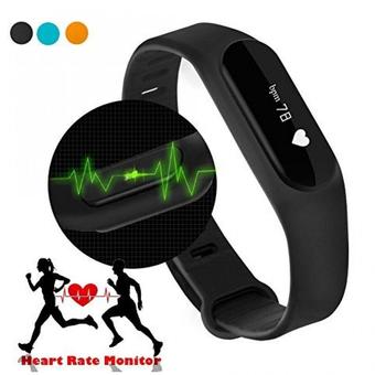 Nanotech Heart Rate Monitor Smart Wristband Bracelet For Android/ios iPhone Passometer Fitness Tracker - สีดำ