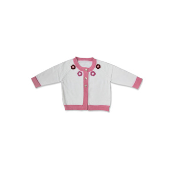 Cozi Co. เสื้อ Hand Knitted เด็ก 3-6 เดือน - สีขาว/ชมพู