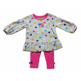 BABY CARRIER5. CARTER'S Child of mind by carter's เสื้อกันหนาวแขนยาวผ้านุ่มสีฟ้าลายจุด พร้อมกางเกงขายาวสีเทา