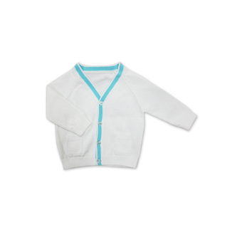 Cozi Co. เสื้อ Hand Knitted เด็กแรกเกิด 0-3 เดือน ( สีขาว/ฟ้า )