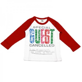 เสื้อแขนยาวสีขาว – แดง ลาย Special guest
