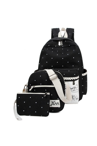 MODAKU กระเป๋าเป้สะพายหลัง 3 ใบ Backpack Set 3 pcs (Black/สีดำ)