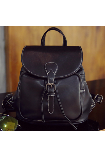 Little Bag กระเป๋าเป้สะพายหลัง กระเป๋าเป้เกาหลี กระเป๋าสะพายหลังผู้หญิง backpack women รุ่น LP-063 (สีดำ)