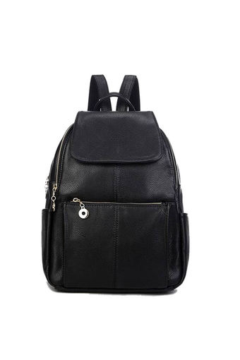 Stmartshop Fashion Bag กระเป๋าเป้สะพายหลังหนัง รุ่น 197 (สีดำ)