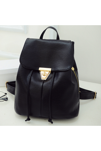 Little Bag กระเป๋าสะพายหลัง กระเป๋าเป้ กระเป๋าแฟชั่นผู้หญิง รุ่น LP-027 (สีดำ)