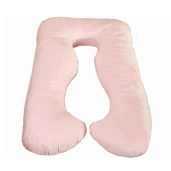 Mumpillow หมอนคนท้อง U-Shape รุ่นคลาสสิค เส้นใย Polyester (สีชมพู)