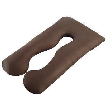 หมอนคนท้อง U-shaped (สีน้ำตาลเข้ม)
