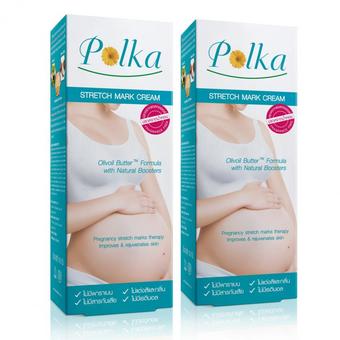 Polka Stretch Mark Cream สูตรไม่มีกลิ่น ขนาด 150 กรัม จำนวน 2 ชิ้น