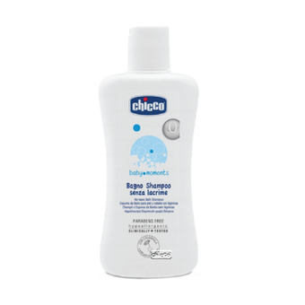 Chicco ครีมอาบน้ำและแชมพูเด็ก Chicco Baby Moment No-Tears Bath Shampoo 200 ml.