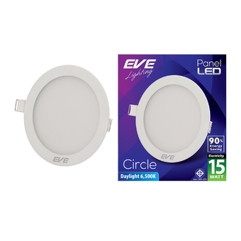 Eve โคมพาเนลไลท์แอลอีดี หน้ากลม 15 วัตต์ เดย์ไลท์ แพ็ค 3 ชุด