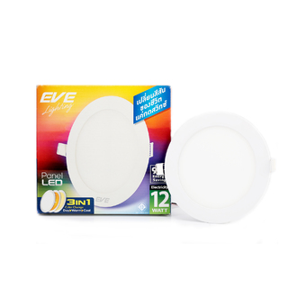 EVE TH-โคมพาแนลไลท์แอลอีดี รุ่นเปลี่ยนสี 12 วัตต์ แพ็ค 2 ชิ้น