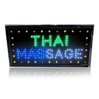HHsociety ป้ายไฟ Thai massage