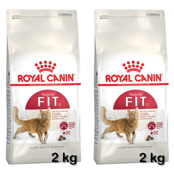 Royal Canin Fit 2kg (2 Units) อาหารสำหรับแมวโตอายุ 1 ปีขึ้นไป ขนาด 2 กิโลกรัม x 2ถุง